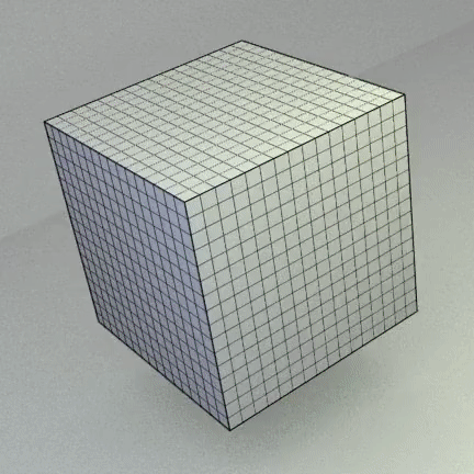 C16 cubed sphere mesh projected onto a sphere